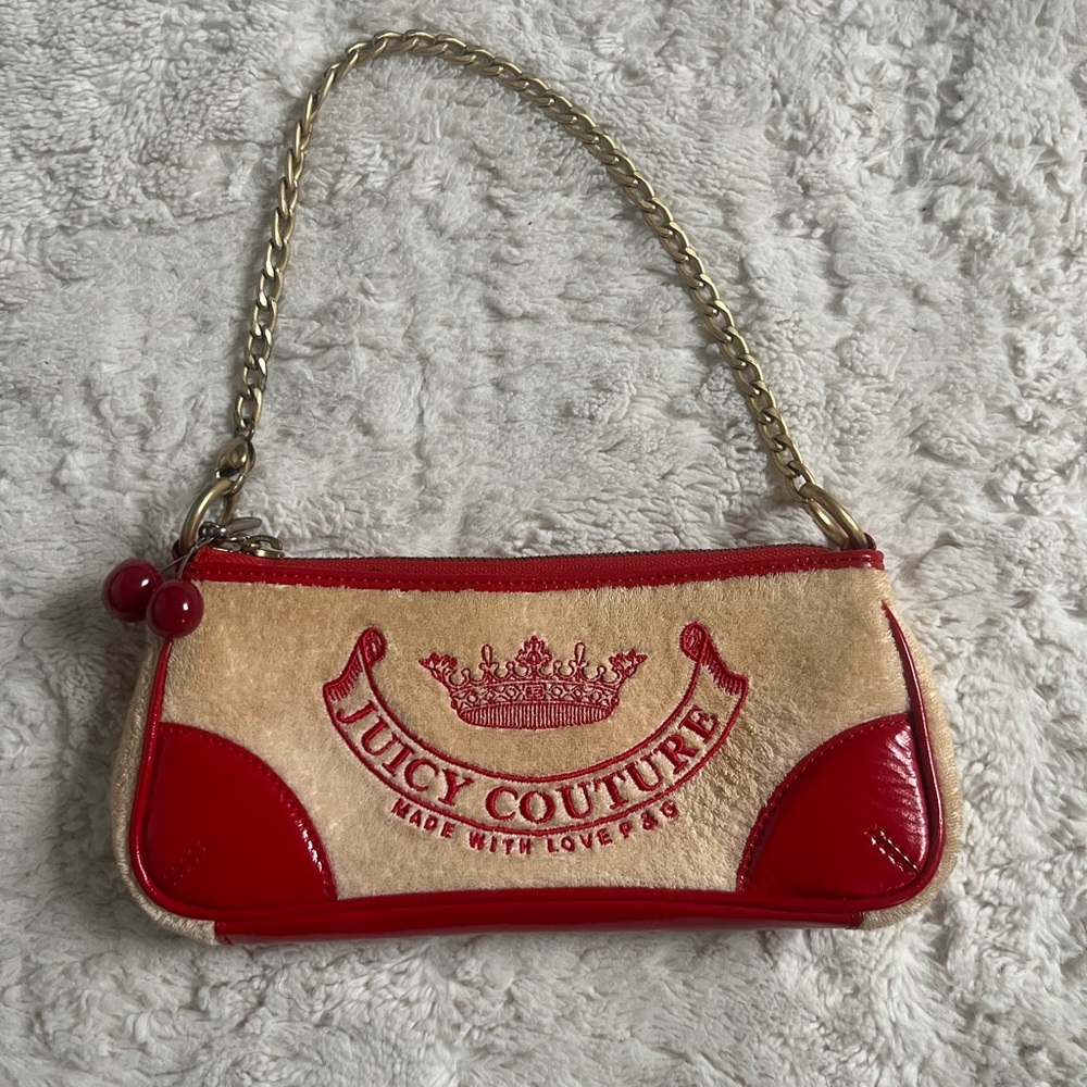 Juicy Couture Red and Cream Clutch - Picture 1 of 4